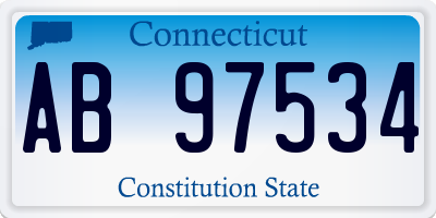 CT license plate AB97534