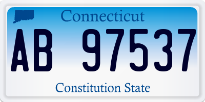 CT license plate AB97537