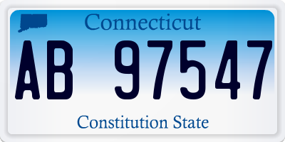 CT license plate AB97547