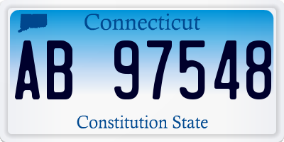 CT license plate AB97548