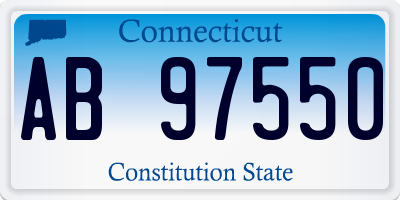 CT license plate AB97550