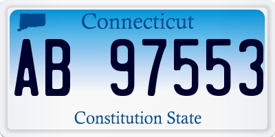 CT license plate AB97553