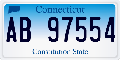 CT license plate AB97554