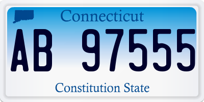 CT license plate AB97555