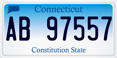 CT license plate AB97557