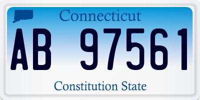 CT license plate AB97561