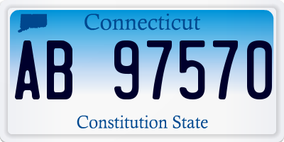 CT license plate AB97570