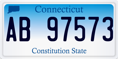 CT license plate AB97573