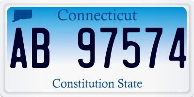 CT license plate AB97574