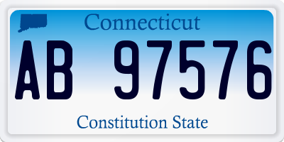 CT license plate AB97576