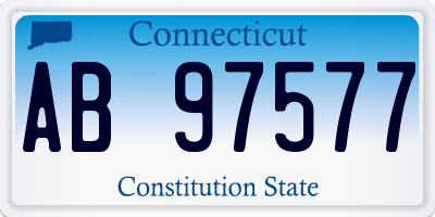 CT license plate AB97577