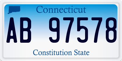 CT license plate AB97578