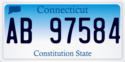 CT license plate AB97584