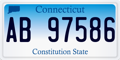 CT license plate AB97586