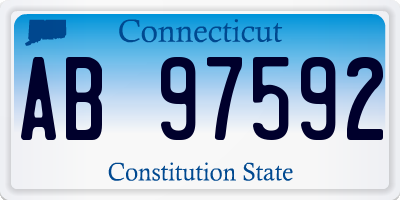 CT license plate AB97592