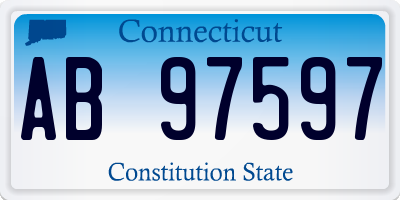 CT license plate AB97597