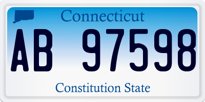 CT license plate AB97598