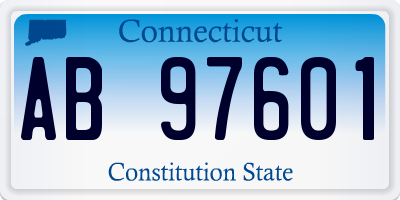 CT license plate AB97601