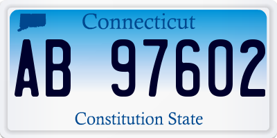CT license plate AB97602