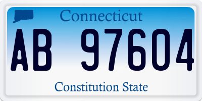 CT license plate AB97604