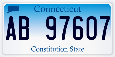 CT license plate AB97607