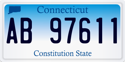 CT license plate AB97611