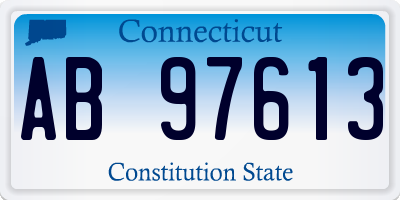 CT license plate AB97613