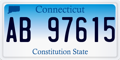 CT license plate AB97615