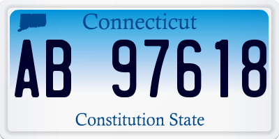 CT license plate AB97618