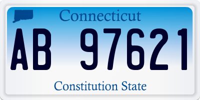 CT license plate AB97621