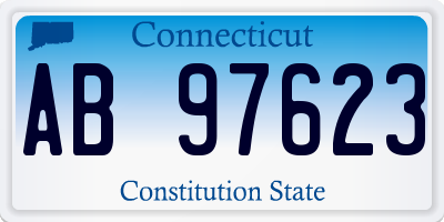 CT license plate AB97623