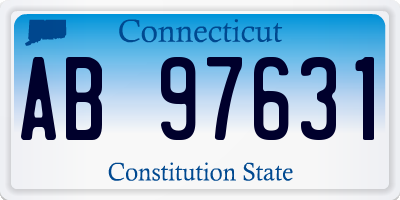 CT license plate AB97631