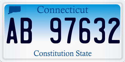 CT license plate AB97632