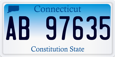 CT license plate AB97635