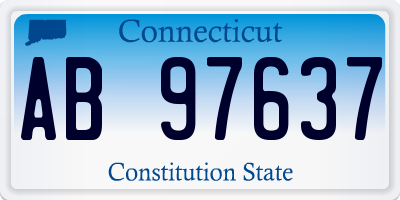 CT license plate AB97637