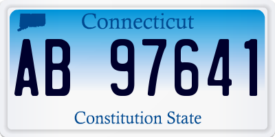 CT license plate AB97641