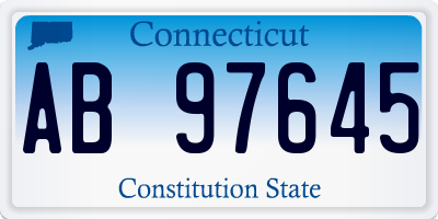 CT license plate AB97645