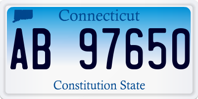 CT license plate AB97650