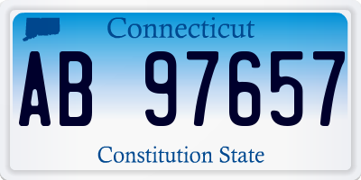 CT license plate AB97657