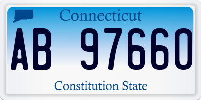 CT license plate AB97660