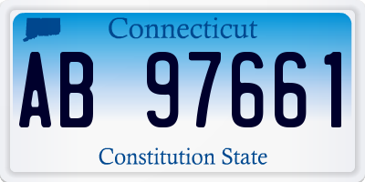 CT license plate AB97661