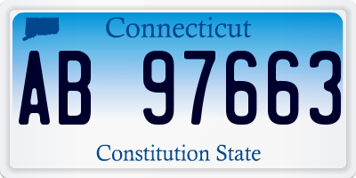 CT license plate AB97663