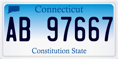 CT license plate AB97667