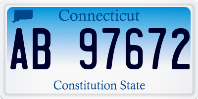 CT license plate AB97672