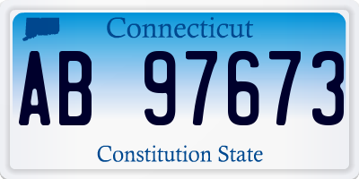 CT license plate AB97673