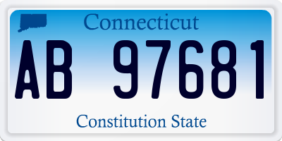 CT license plate AB97681