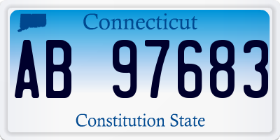 CT license plate AB97683