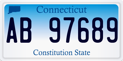 CT license plate AB97689