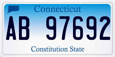 CT license plate AB97692