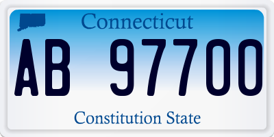 CT license plate AB97700